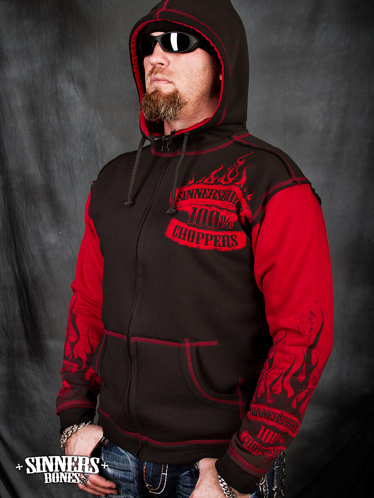 Man's Hoodie "100% CHOPPERS"