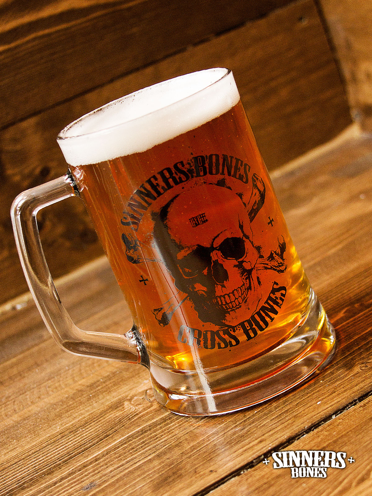 Beer Glass "CROSS BONES"