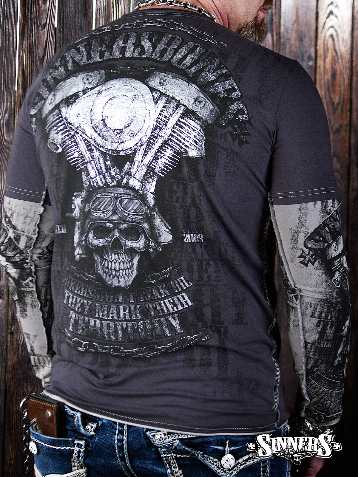 Man's Long Sleeve Shirt "Bikers Don't Leak Oil"
