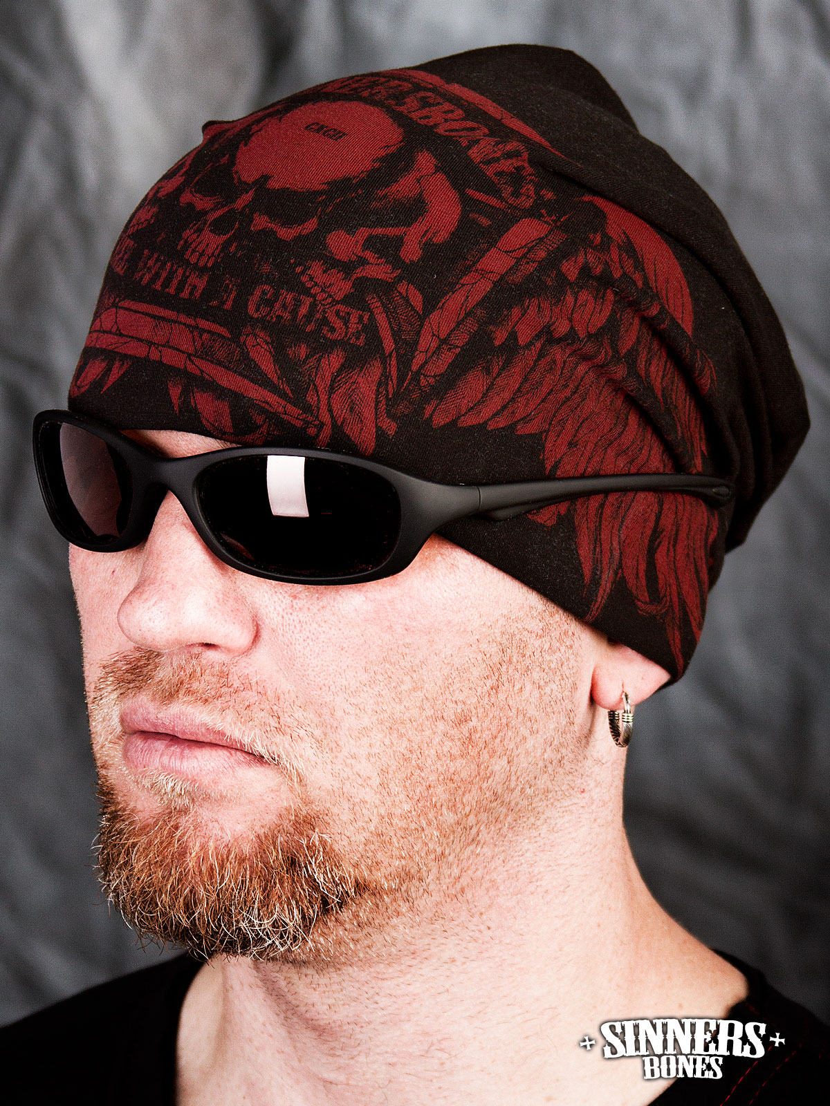 Black Winter Hat "REBEL"