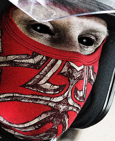 Red Balaclava "Sinners pattern"