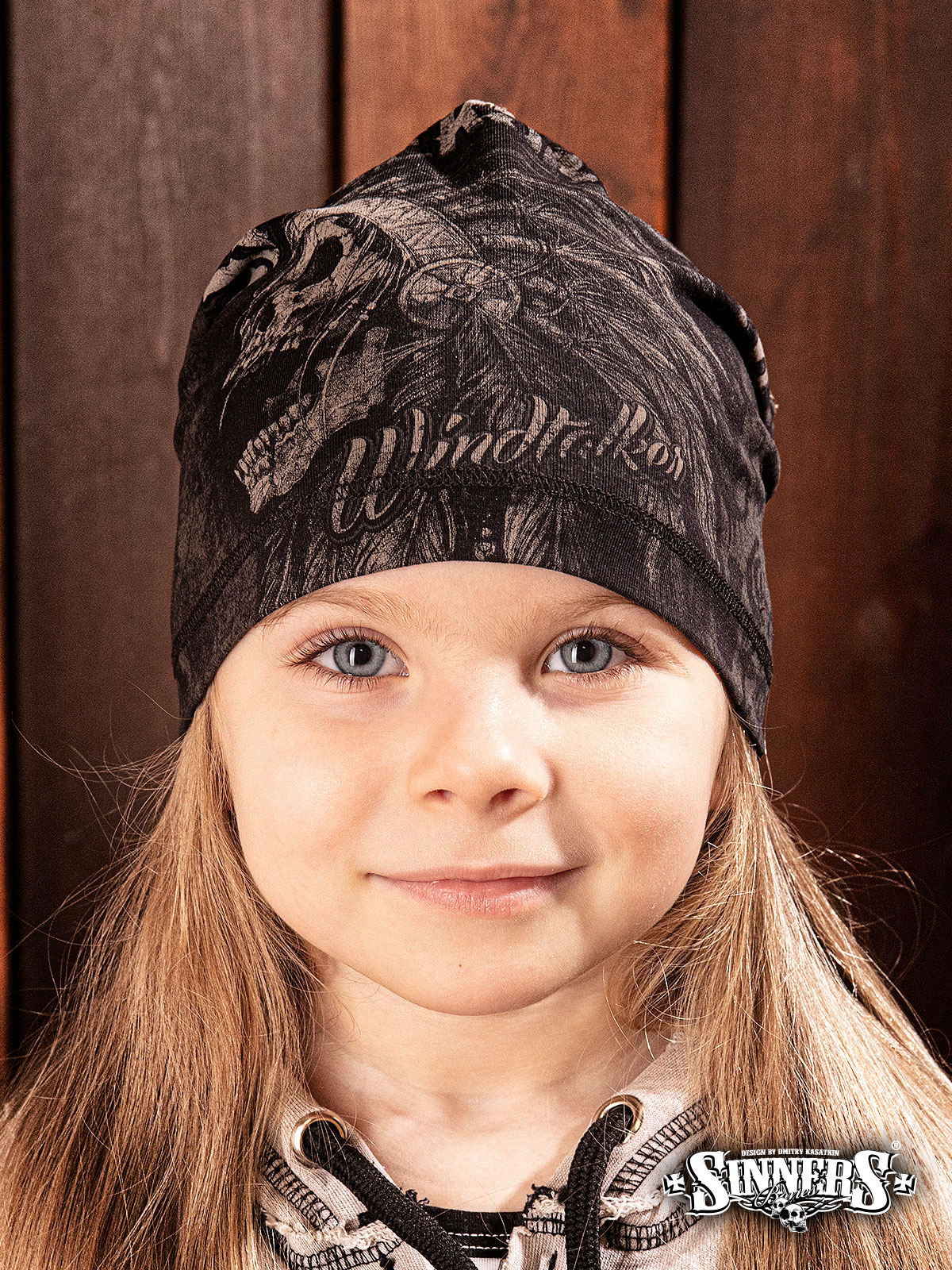 Black Winter Children's Hat "Windtalker"