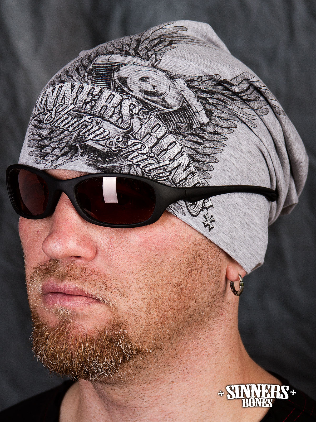 Grey Summer Hat "Shut Up & Ride"