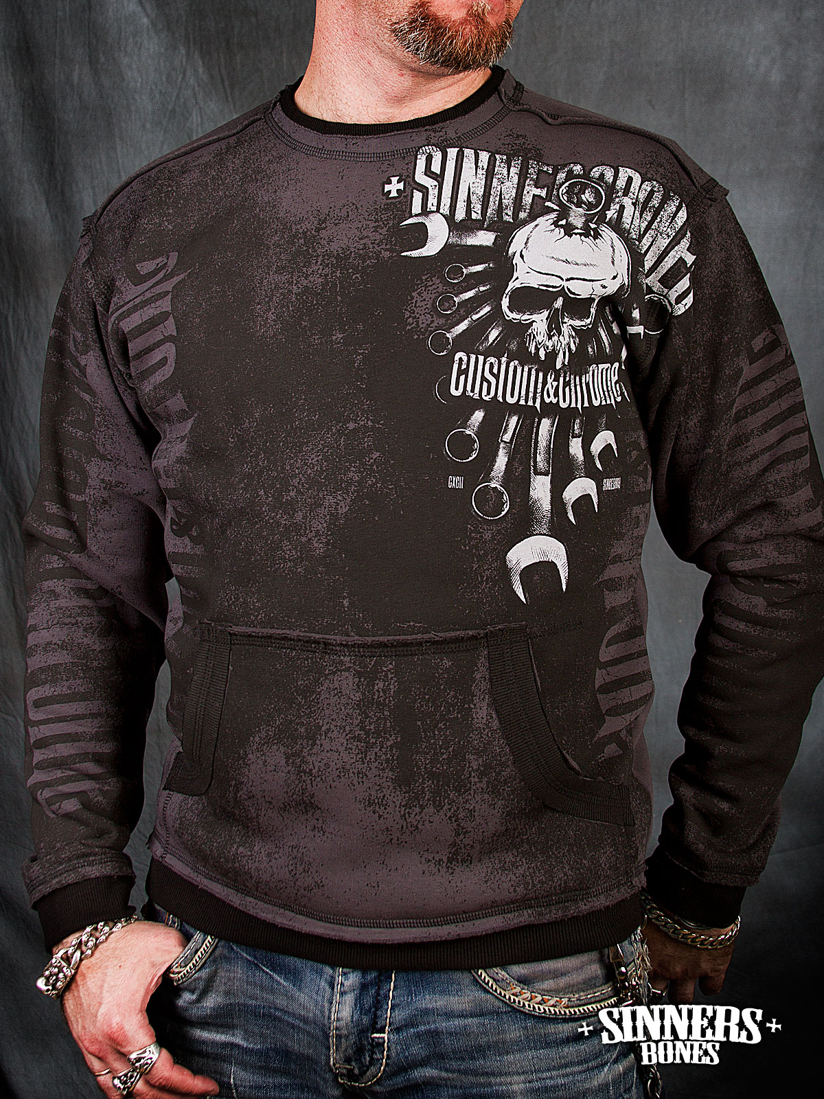 Man's Sweatshirt "CUSTOM & CHROME"