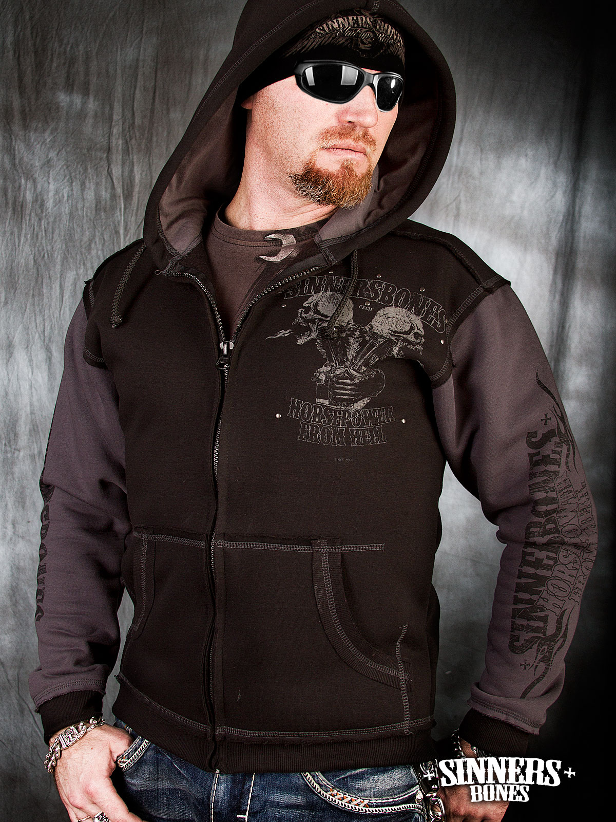 Man's Hoodie "HorsePower From Hell"-2