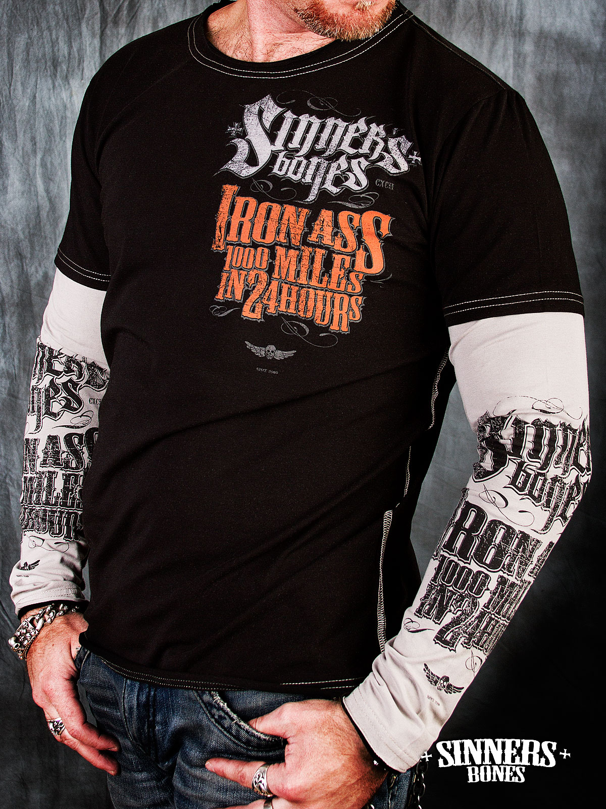 Man's Long Sleeve Shirt "IRON ASS"