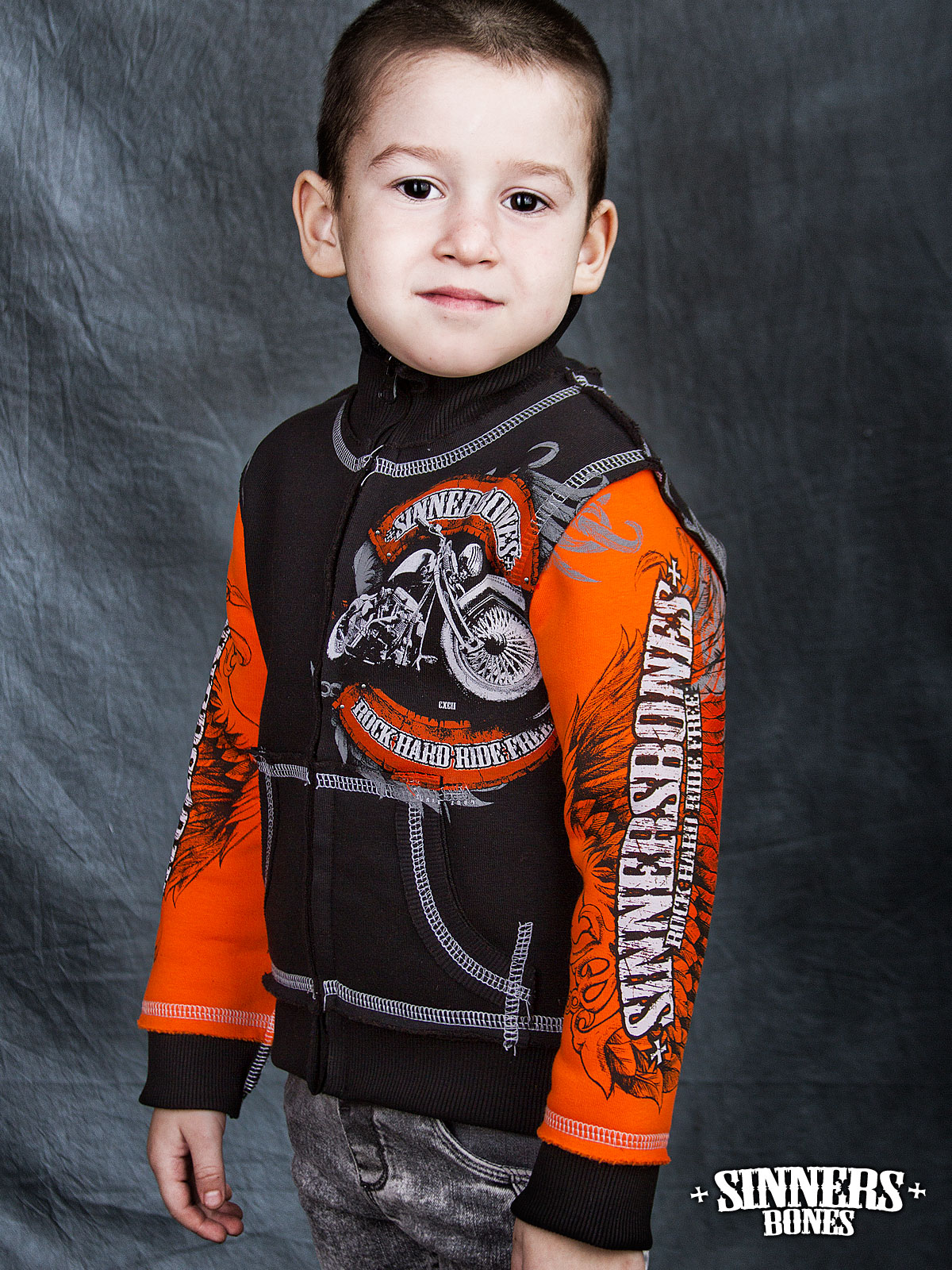 Children's Sweatshirt "Rock Hard Ride Free"