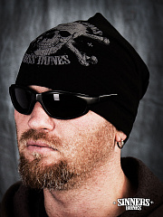 Black Summer Hat "CROSS BONES"